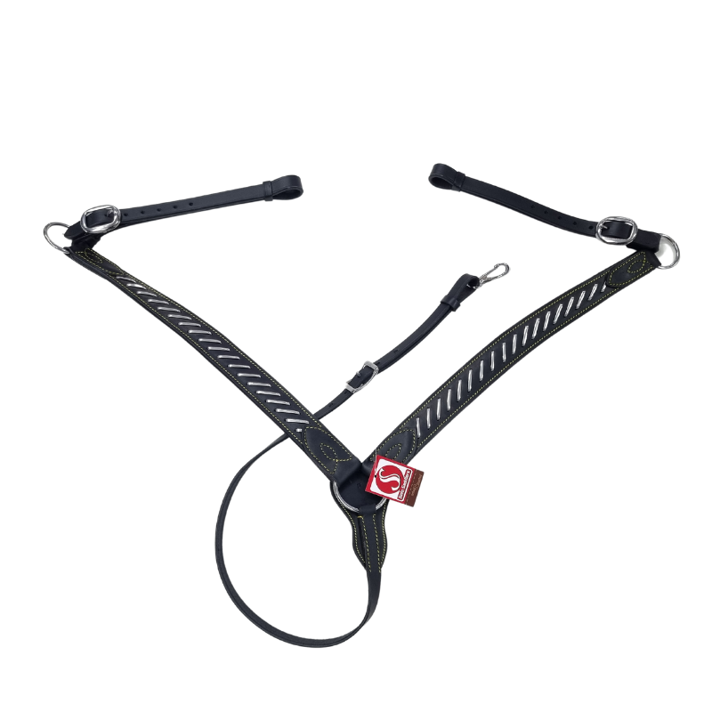 Breast Plate Western Silver Lacing